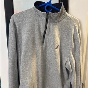 Nautica Men's Gray Half-Zip Sweater